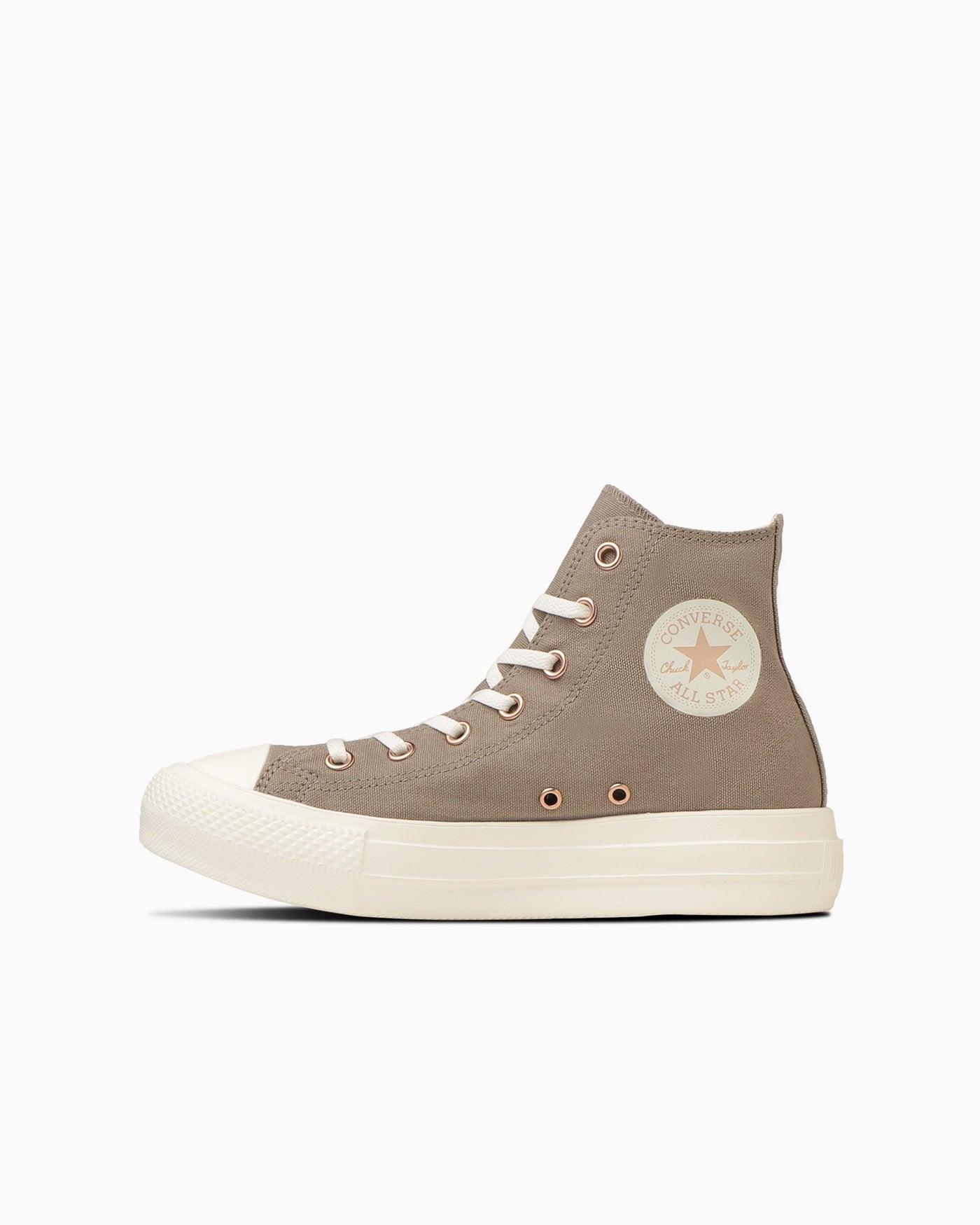 Brown thick-soled sneakers