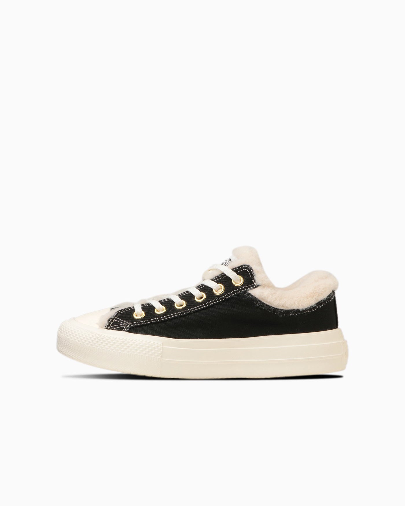 Black Boa Thick-Soled Sneakers