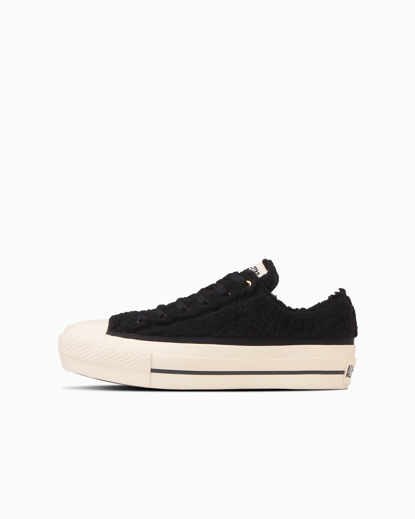 Black Thick-soled Boa Sneakers