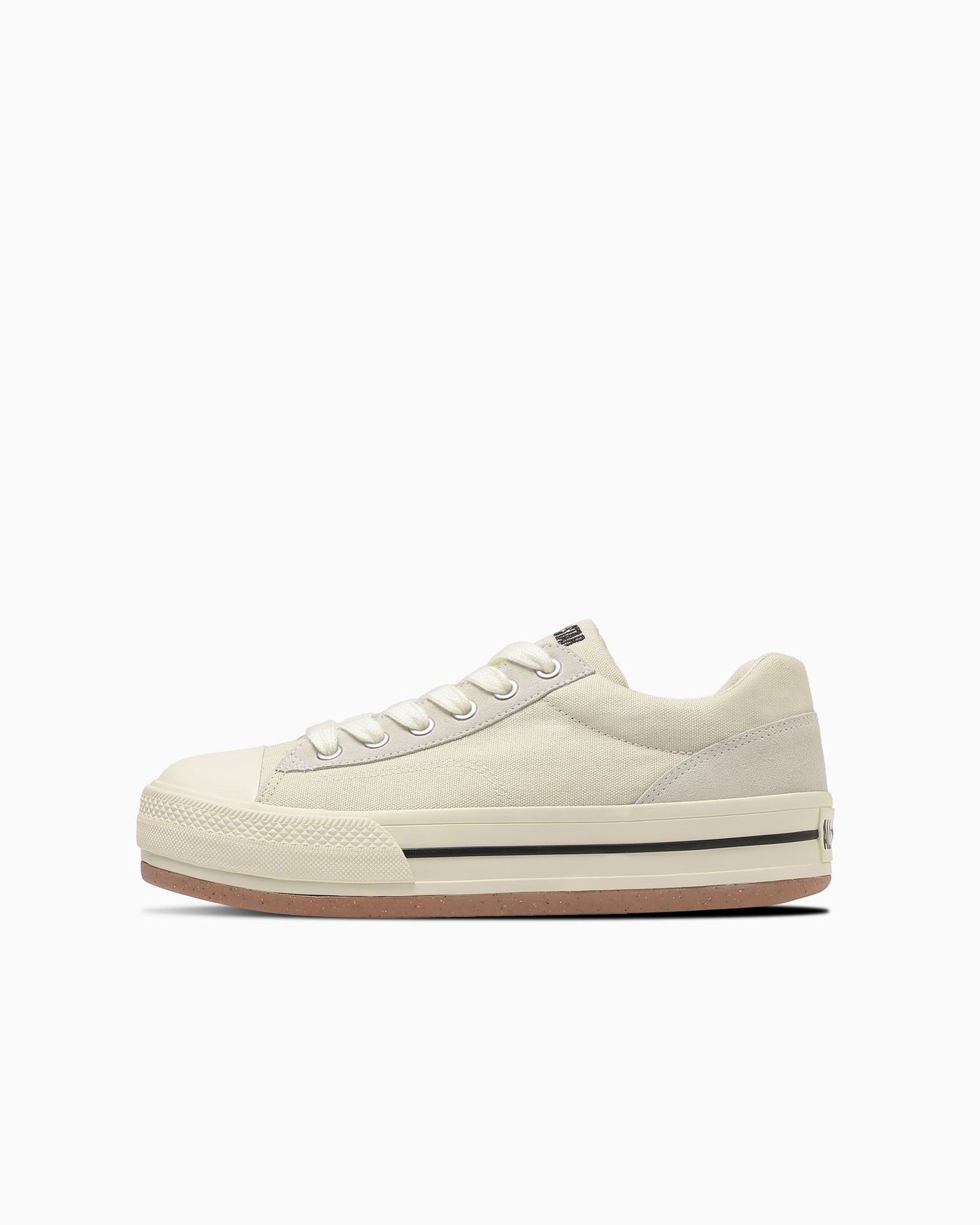 White thick-soled sneakers