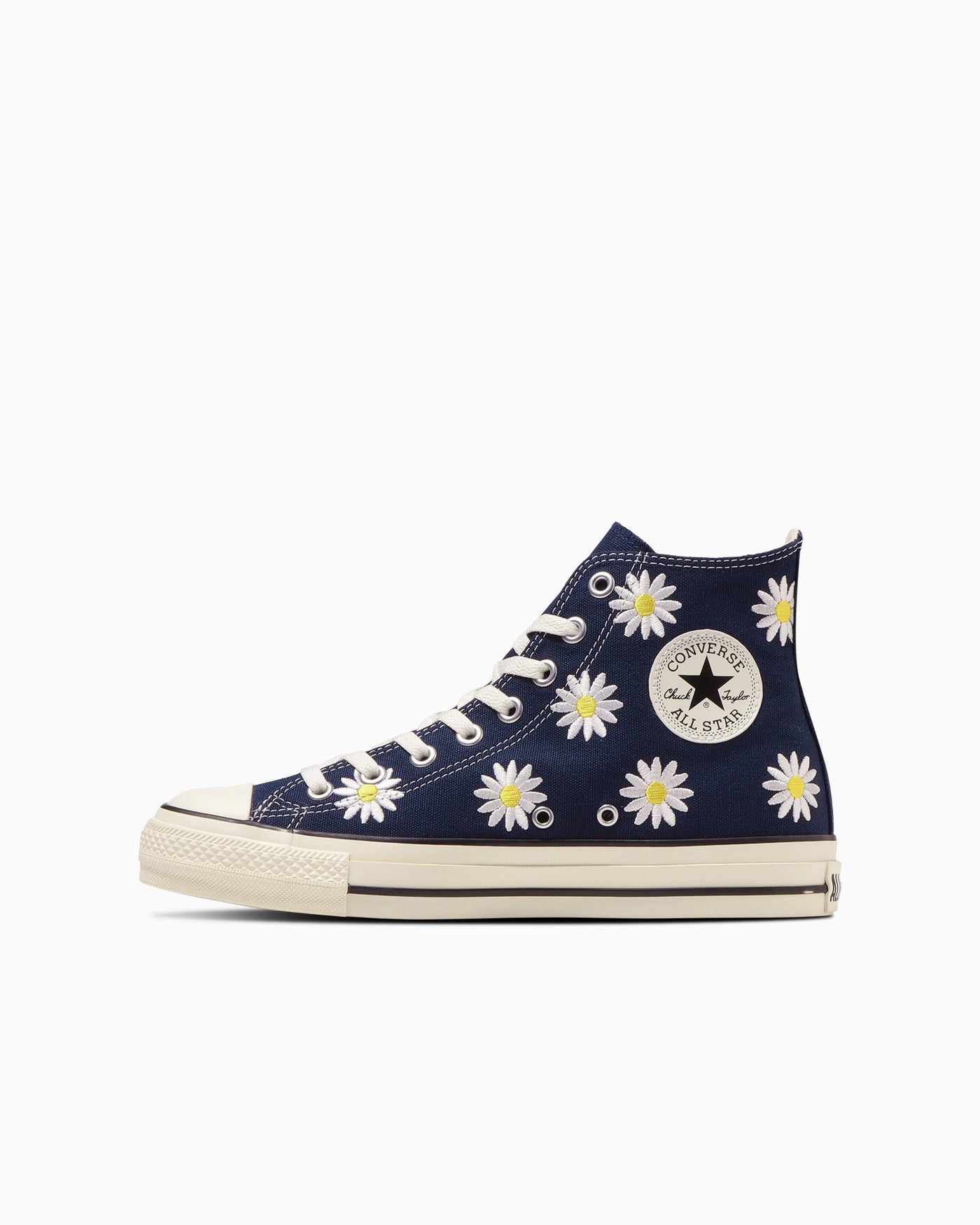 Navy Floral Daisy Sneakers