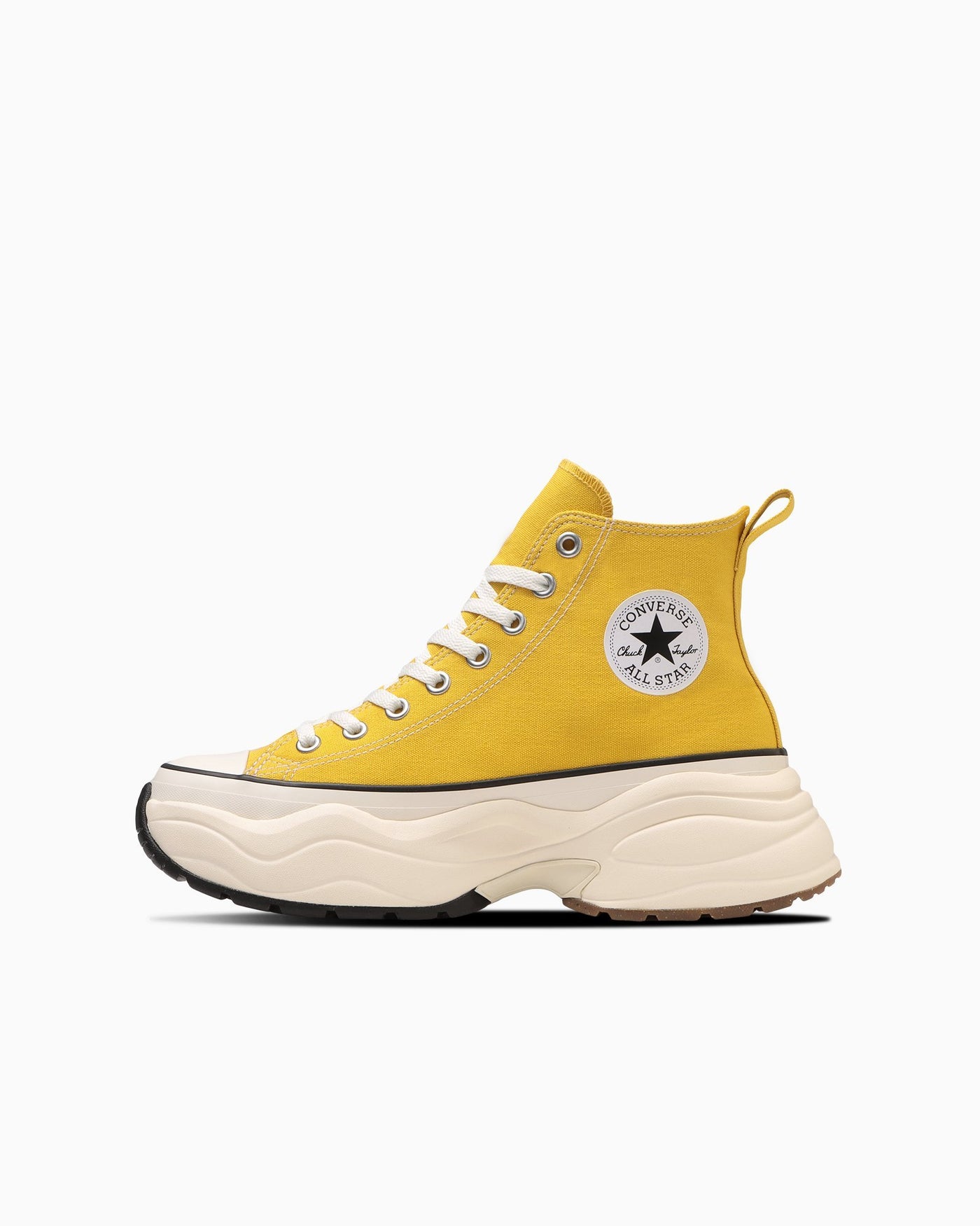 Yellow thick-soled sneakers