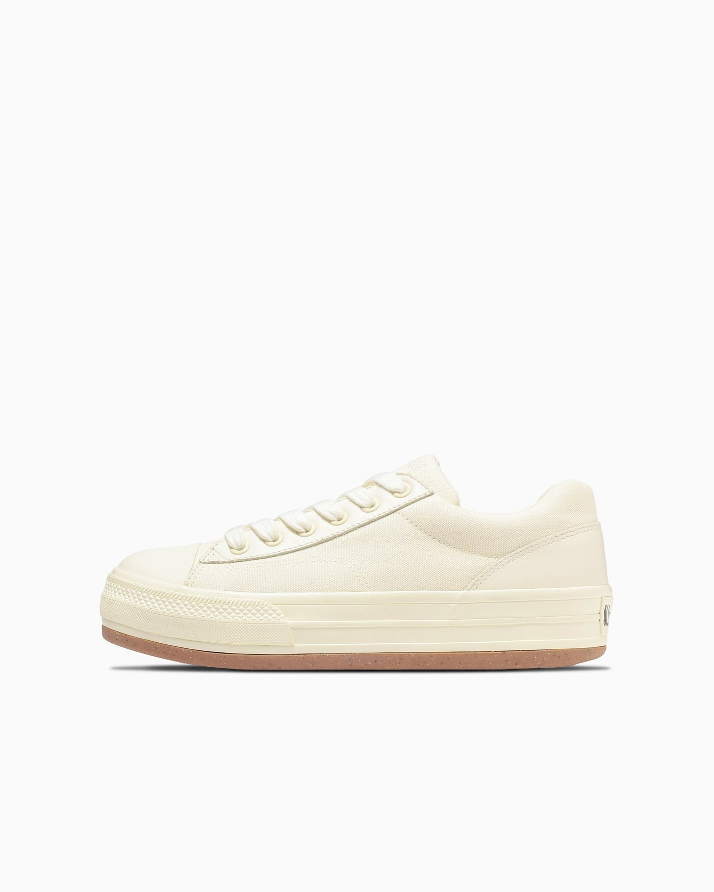 White thick-soled sneakers