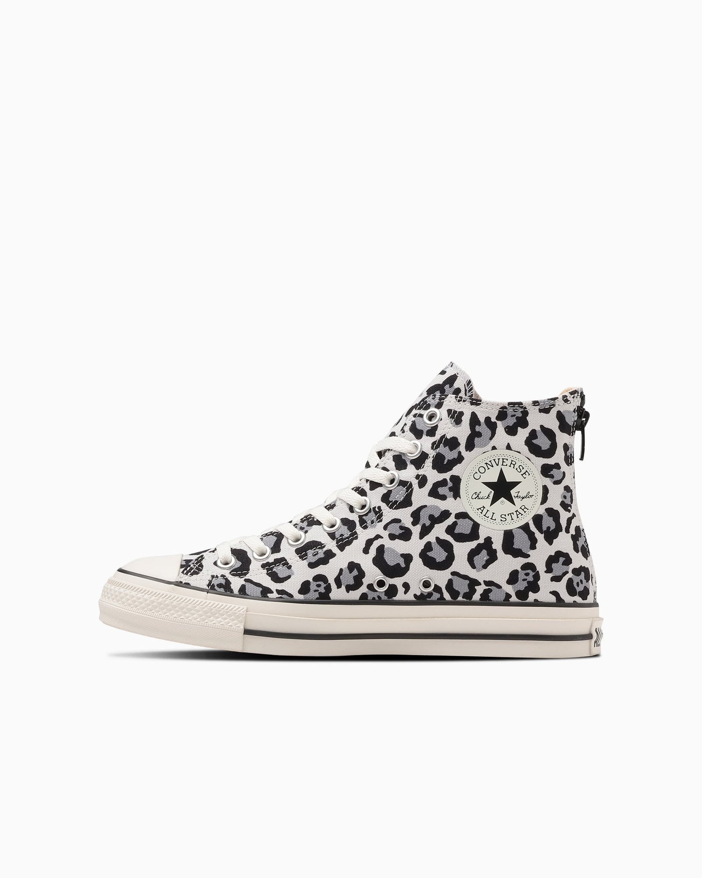 Leopard White Sneakers Zipper