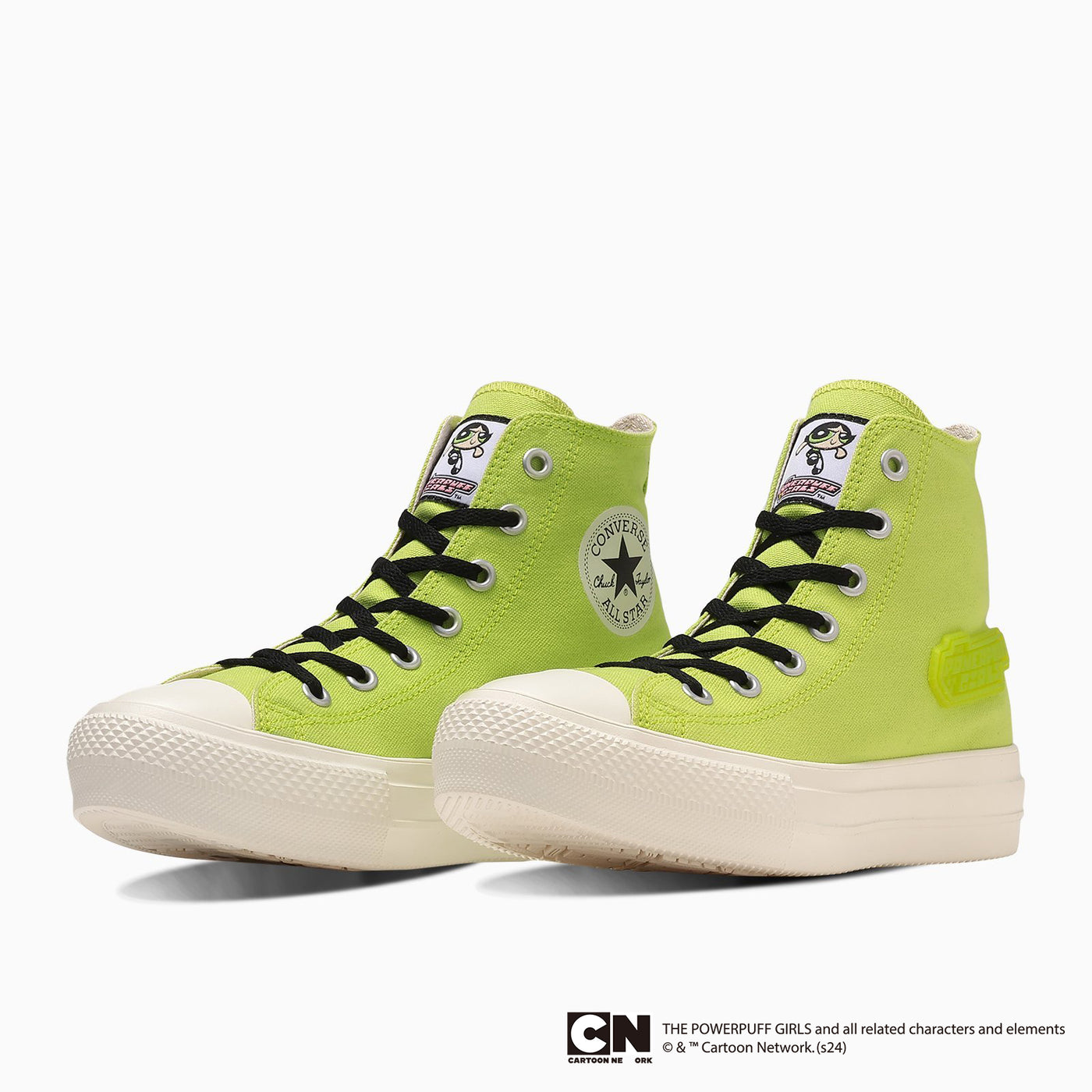 Green thick-soled sneakers Powerpuff Girls