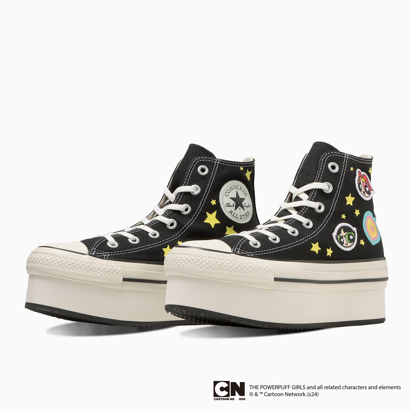 Black Thick-soled Sneakers Powerpuff Girls