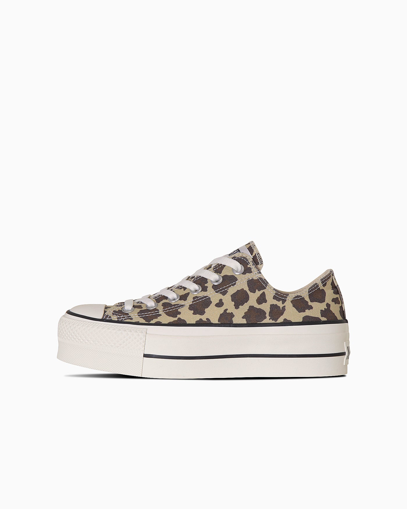 Leopard print thick-soled sneakers