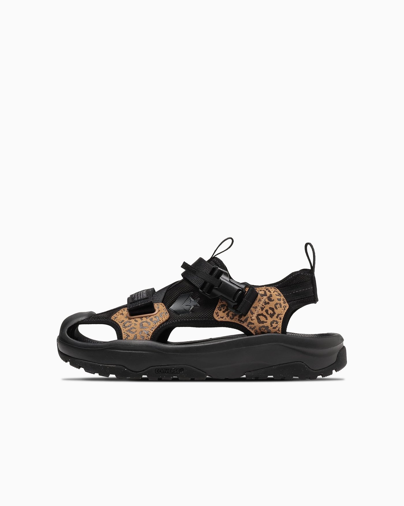 Black Leopard Sandals