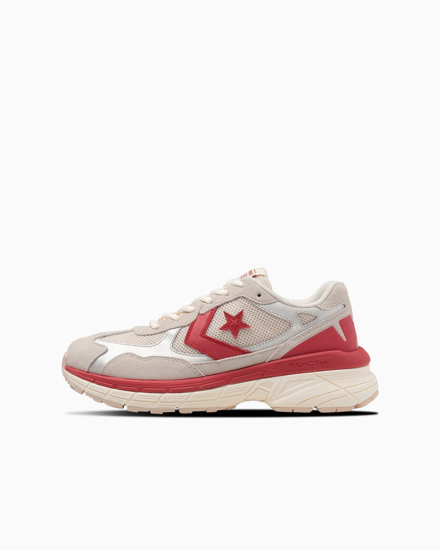 Beige Red Sneakers