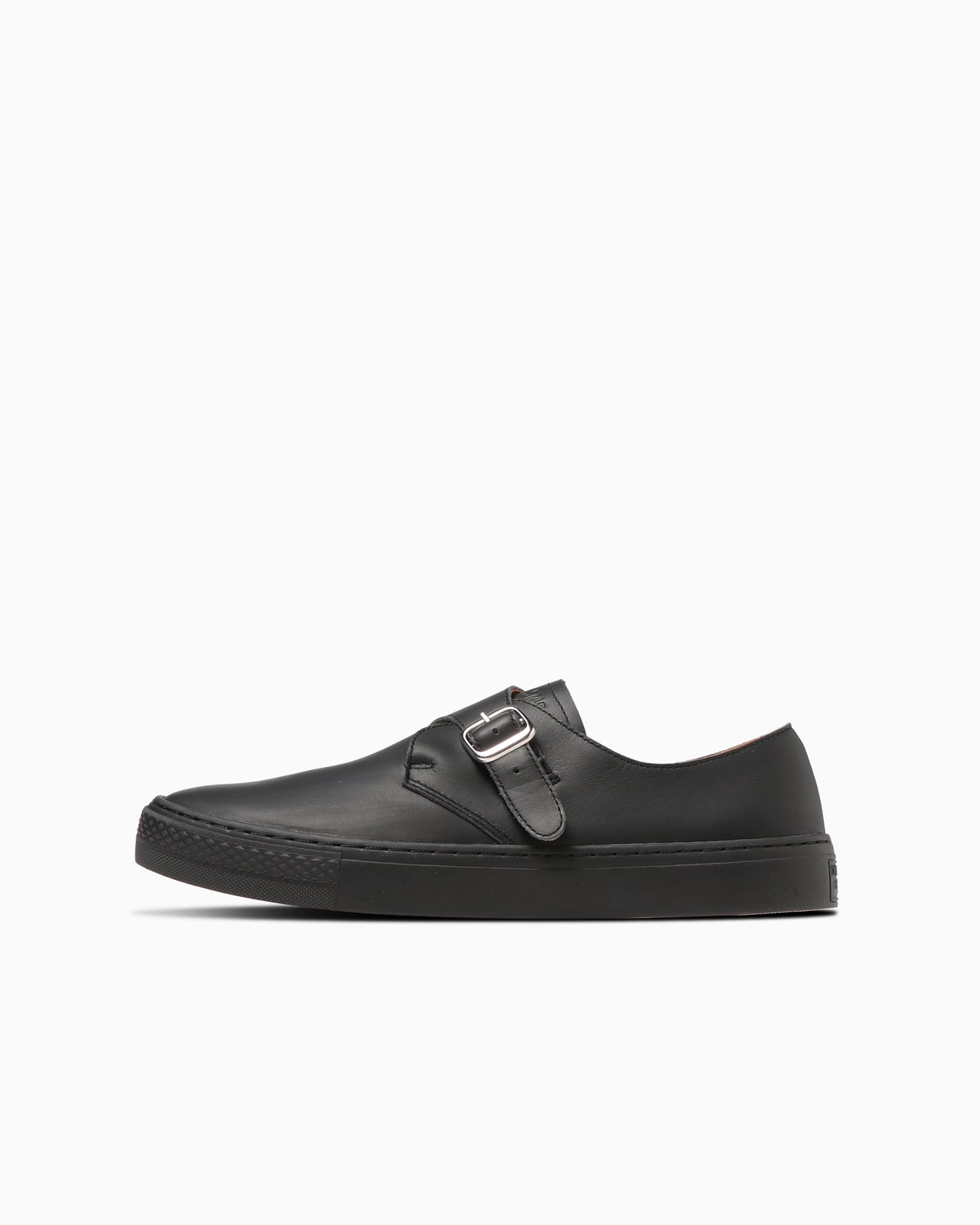 Black leather monk strap