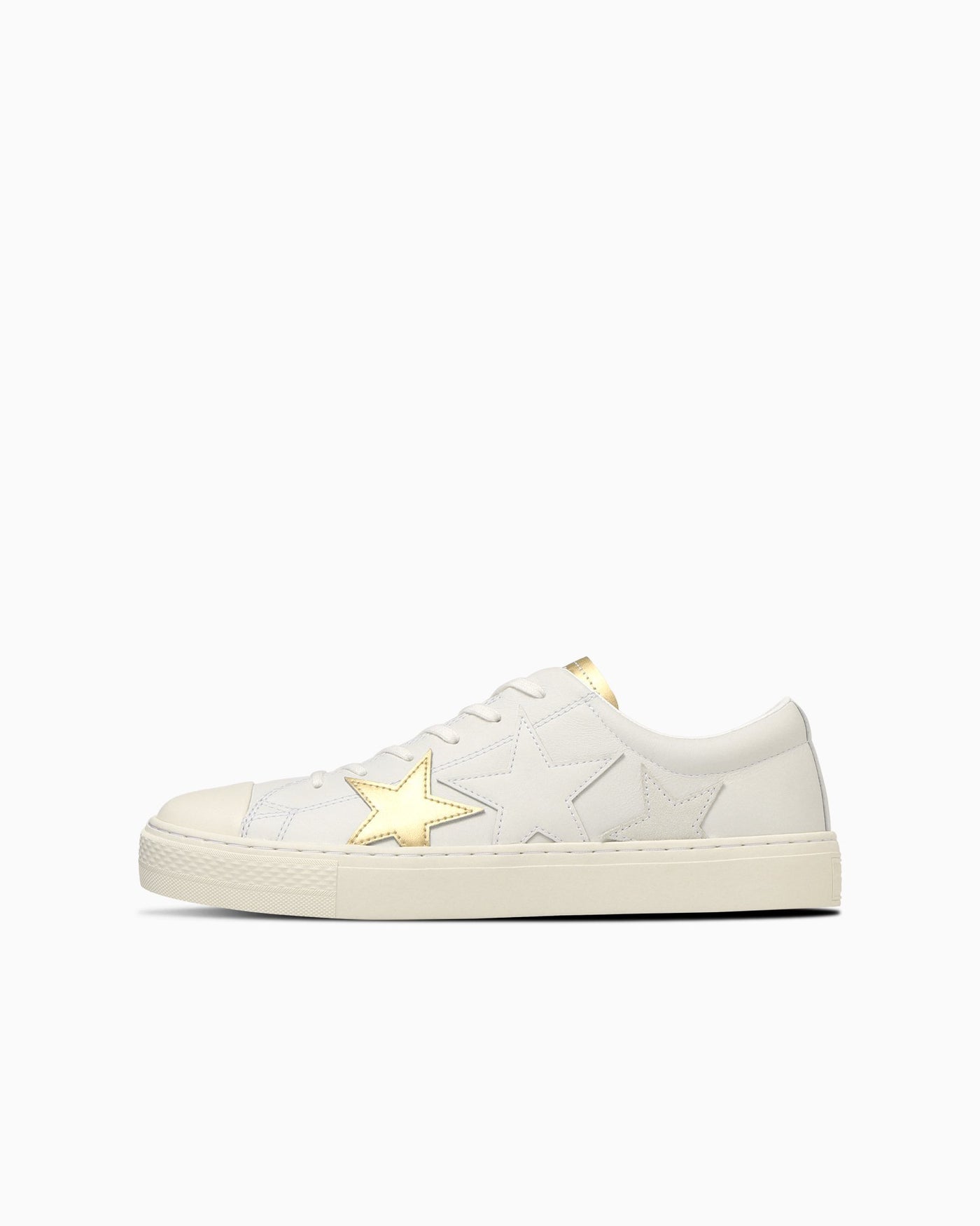 White Leather Star Sneakers