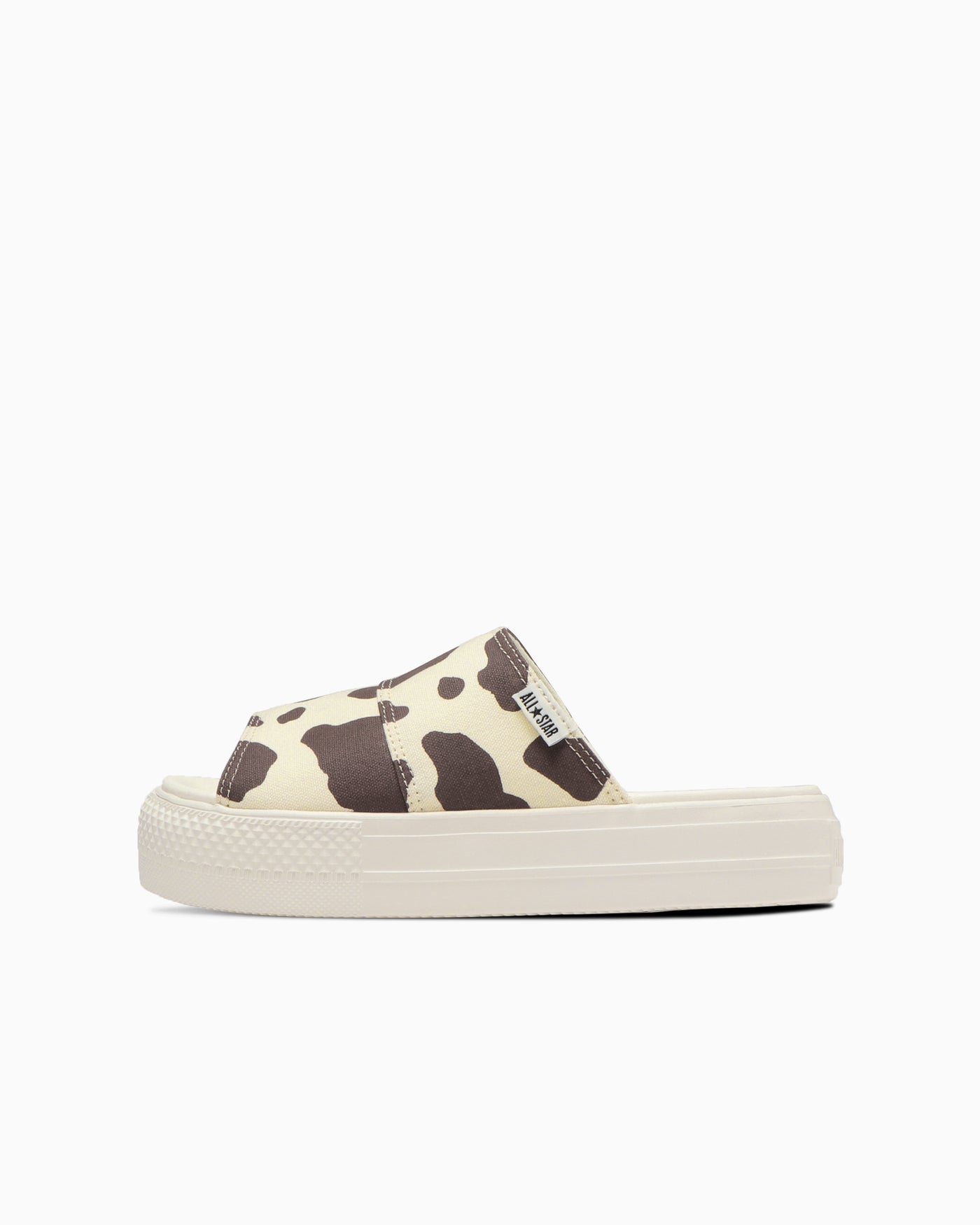 Cowspot cow print sandals, thick soles