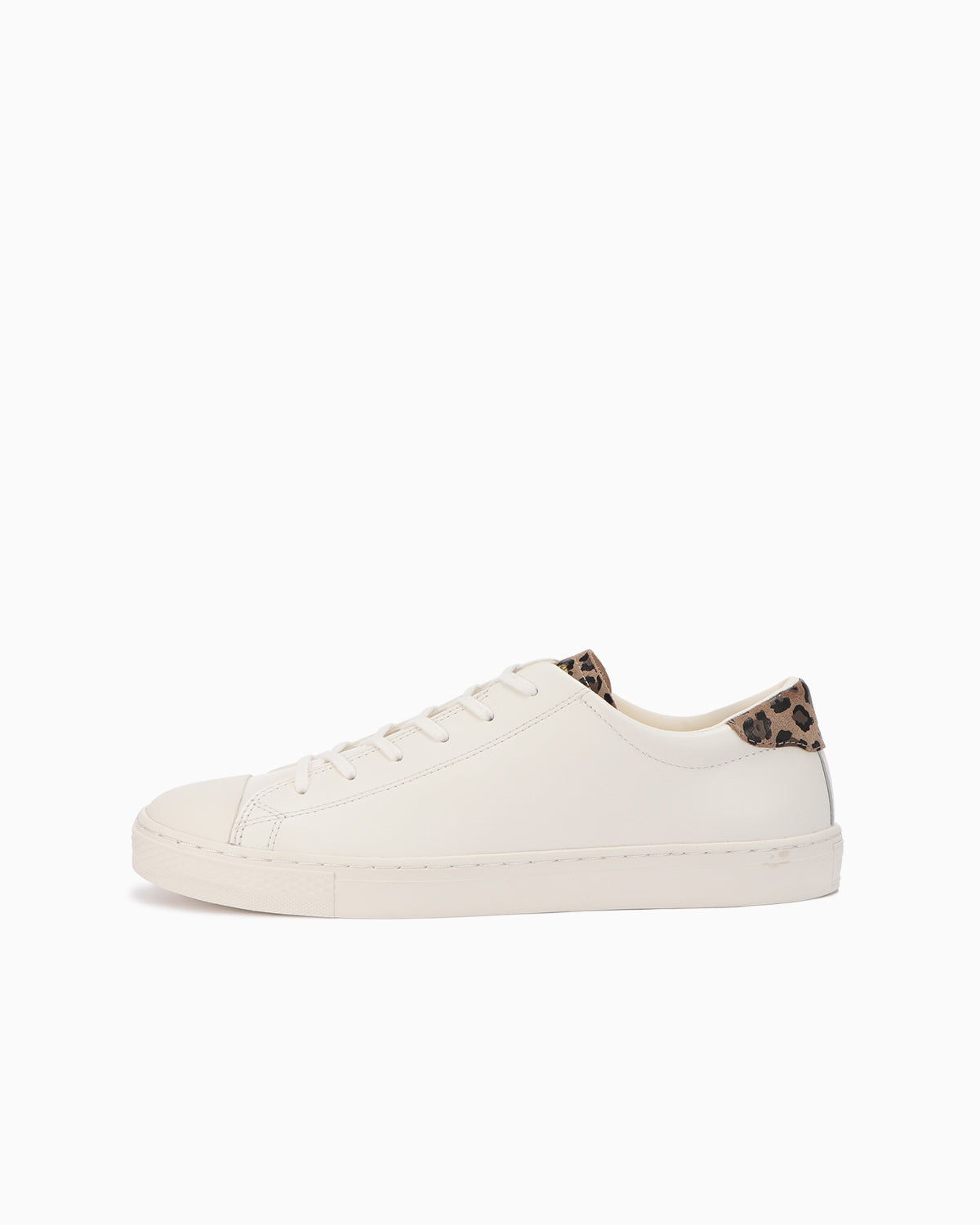 White / White, Leopard Sneaker